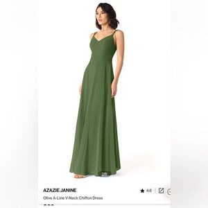 Brand new never worn olive green Azazie bridesmaid dress. Still has tags!